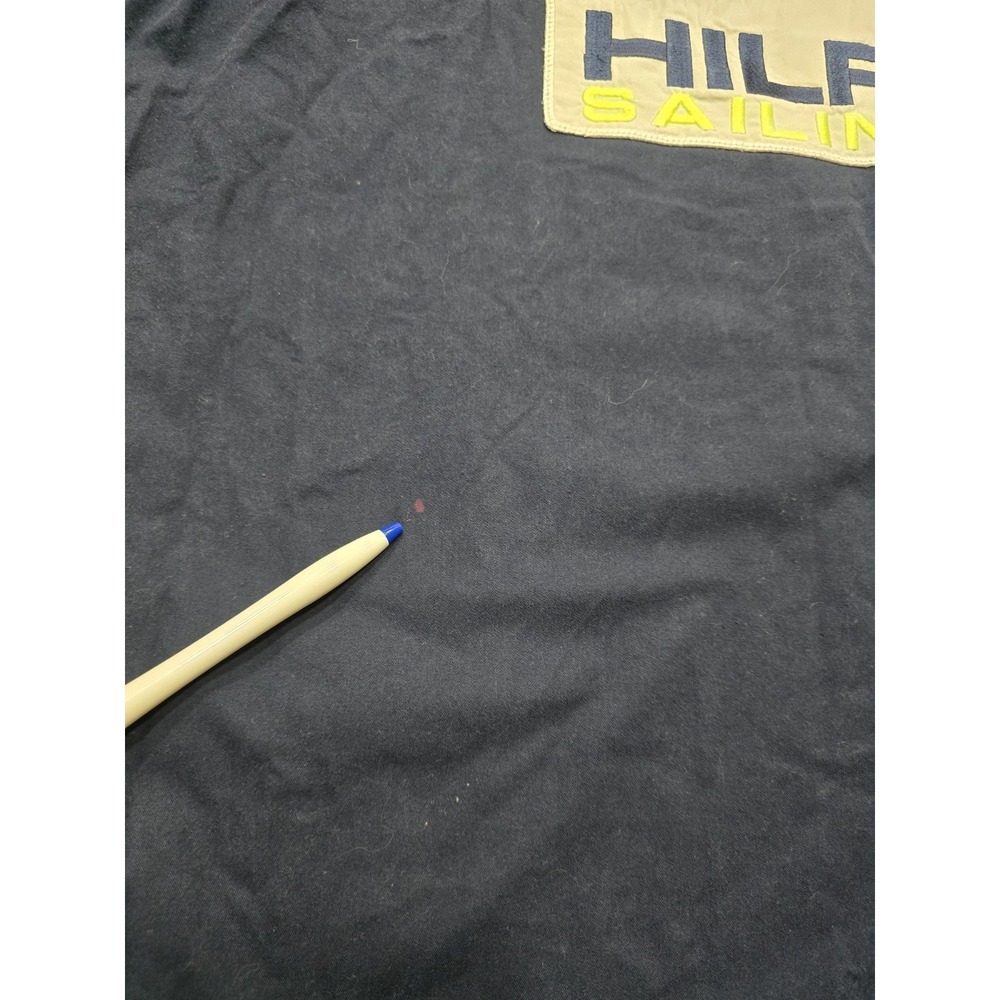 VTG Tommy Hilfiger‎ Sailing Gear Shirt Men's XL Navy Blue 90s Colorblock Collar - Picture 10 of 11